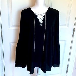 Michael Kors Silver Chain Long Sleeve Tunic